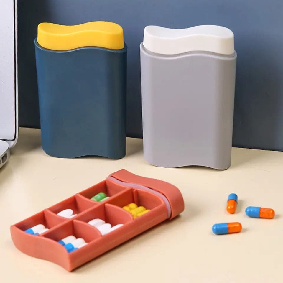 Portable 6 Grid Pill Box, Tablet Pill Box Dispenser, Medical Kit Organizer, Small Mini Pill Box, Seal Pill Storage Organizer, Outdoor Travel Pill Dust-proof Protect Container Portable 6 Grid Pill Box, Tablet Pill Box Dispenser, Medical Kit Organizer, Small Mini Pill Box, Seal Pill Storage Organizer, Outdoor Travel Pill Dust-proof Protect Container